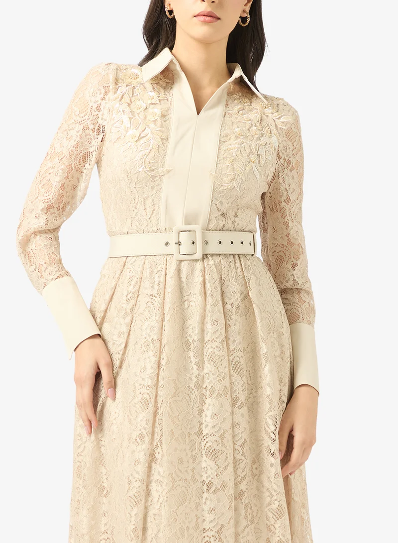 Khizana  Lace A-line Dress for Women | Best Price UAE